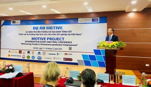 Assoc., Prof, Nguyen Ba Chien, President of the National Academy of Public Administration had a speech at the event