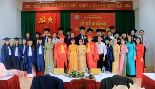 Delegates and students at the ceremony.