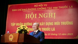 TS. Vũ Đăng Minh,  Ủy viên Ban Thường vụ Đảng ủy Bộ, Chánh Văn phòng Bộ, 
Phó Trưởng Ban Phòng chống tác hại thuốc lá phát biểu khai mạc Hội nghị